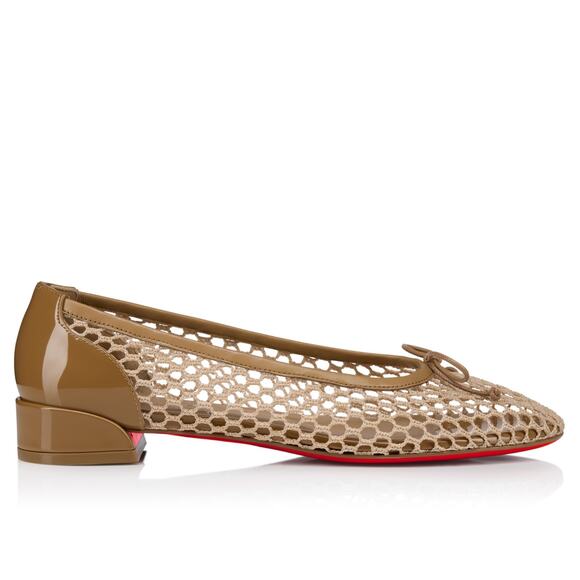 Christian Louboutin Sweetie Jane Mesh Flat Lionne Beige Nude Ballet Ballerina 39 - Picture 8 of 16